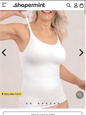Shapermint White Scoop Neck Shapewear Cami
